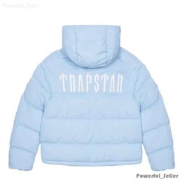 Trapstar London Decoded Hooded Puffer 2.0 Gradient Black Jacket Men Embroidered Thermal Hoodie Winter Coat Tops 1723