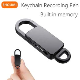 Recorder Shoumi Mini Recorder Audio Voice Recorder Hidden Dictaphone Device Sound 16G 32G Key Chain Digital Small Voice Dictaphone Mp3