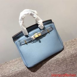 Genuine Leather Bags Trusted Luxury Handbag New Lychee Patterned Platinum Bag 30cm Lock Buckle Handbag Large Bag Popular Foreign Trade Single Shoulde with LOGO HBZK