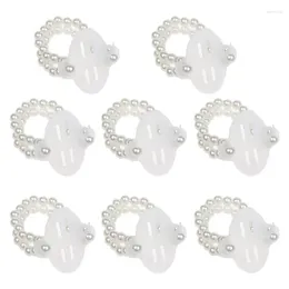 Charm Bracelets 8x/Set Elastic Pearl Wrist Corsage Bands DIY Flower Decoration For Wedding Party Dropship