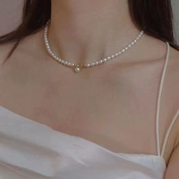 Necklaces Hot Sell Fashion Bright Natural Freshwater Pearl 14k Gold Filled Female Chain Necklace Jewellery For Women Christmas Gift