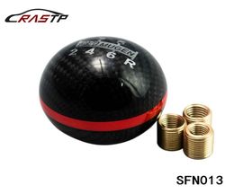 RASTP Mugen Ball Type 5 6 Speed Racing Gear Shift knob Black Carbon Fibre with Red Line RSSFN0134547729