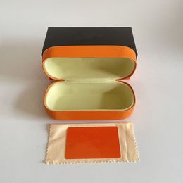 Designer Sunglasses Box Orange Case Brand Glasses Boxs Cases Eyeglasses Protective Eyewear Accessories294a