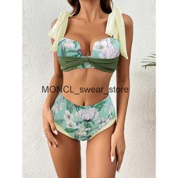 Women's Swimwear 2023 Sexy Brazilian Bikini Set High Waist Golden Printed Women Push Up Bikinis Swimsuit Female Biquini Bathing SuitH2422088