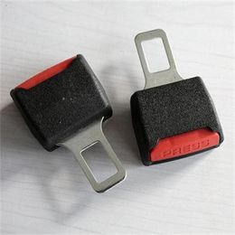 2PC Universal Adjustable Extender Extension Car Safety Belt Clips Black Seat Belts And Padding2268794