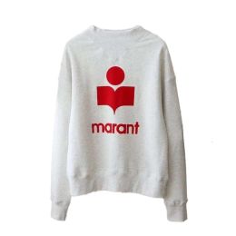 Isabelle Marant Women Designer Hooded Sweatshirt Letter Colour Blocking Vintage Printing Cotton Casual Round Neck Hoodie 897