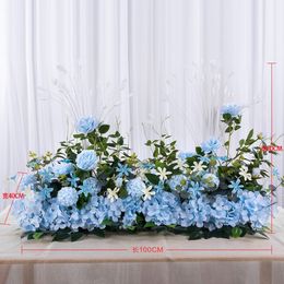 New Wedding Road Cited Flower Row Silk Flower Decoration Arch Wall Stage Pre-function Area Background287R