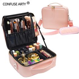 Women Makeup Large Capacity Cosmetic Bag Beauty Salon Tattoos Nail Art Tool Bin Case 240220