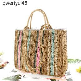 Shoulder Bags Colourful paper rope straw bag soulder portable woven bag casual beac fasion andbagH24220