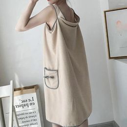 Towel Absorbent Women Ultra-soft Women's Bath Robe With Button Design For Home Bathroom Comfortable Shower-ready