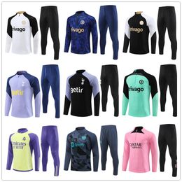 football Tracksuits Top Qualitt soccer team training suits 23 24 mens kids Long sleeved jerseys jacket jogging kits