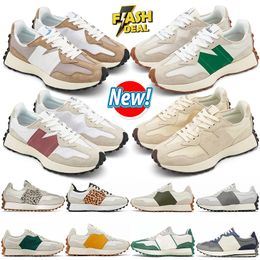 new 327 Running shoes balance327 women sneakers mens Sea Salt vintage beige brown suede leopard print black white orange 327 trainers size 36-45