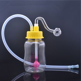 cheap protable travel plastic Mini drink bottle Bong Water pipe oil Rigs water pipe for smoking