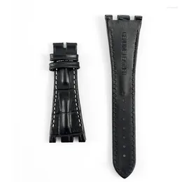 Watch Bands Strap For Audema Igue 15400 15703 Oak Offshore Series Men's 28mm Black Brown Head Leather Bracelet Band Belt