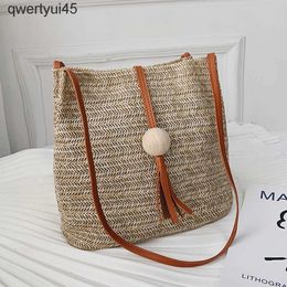 Shoulder Bags Straw Bags for Women Soulder Bags Casual Woven Crossbody Bags Summer Beac Raan Raffia Boo Bag Large Capacity andbags 2023H24220