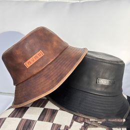 Designer Women 's Bucket Hats Sunshade Hat Men's Classic Temperament Vacation Versatile Sun Prevent Leather Hat Design Fashion Couple Travel Hat