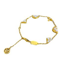 Collane con ciondolo per donna Elegante collana con medaglione a 4/quadrifogli Catene girocollo di alta qualità Gioielli firmati Placcato in oro 18 carati per ragazze Moda regalo