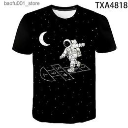 Men's T-Shirts 2020 Casual 3D T Shirt Men Women Children Space Astronaut Planet Explore Digital Print Cosmonaut T-shirt Cool Boy Girl Tops Tees Q240220