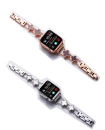 Metal straps for watch band 44mm 42mm 40mm 38mm 41mm 45mm Four-leaf clover replacement strap iwatch 6 SE 5 4 3 2 1 Smartwatch7397137