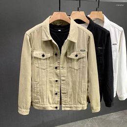 Men's Jackets Casual Khaki Denim Jacket For Autumn Short Upper Garment Spring And Korean Version Mens