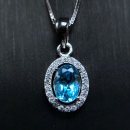 Pendants 1 natural Topaz Pendant special wholesale new product special 925 silver chain