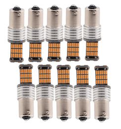 10X 1156 BA15S 45SMD 4014 LED CANBUS NO ERROR Car Tail Bulb Brake Light Auto Backup Reverse Lamp WHITE 1157BAY15D T20 T254840845