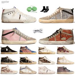 Italy Brand Golden Sneakers Gooseity Star Top Leather Suede Designer Casual Shoes Women Mens Mid Star Platform Sneakers pink burgundy glitter silver Gold Vinta VTUP