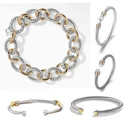 Bracciale intrecciato DY braccialetti classici di lusso firmati per donna gioielli di moda oro argento Perla croce diamante hip gioielli caldi festa regalo di nozze all'ingrosso