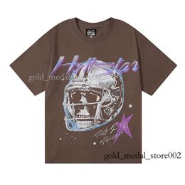 Hellstar T Shirt Designer T Shirts Graphic Tee Cloth All-match Clothes Hipster Washed Fabric Street Graffiti Letter Foil Print Vintage Coloeful Loose Hellstar 809