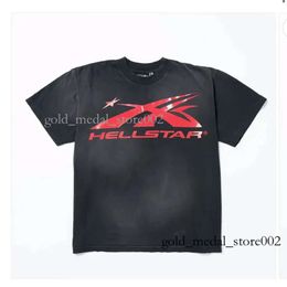 Hellstar T Shirt Designer T Shirts Graphic Tee Cloth All-Match Clothes Hipster Washed Fabric Street Graffiti Letter Foil Print Vintage Coloeful Loose 267 624