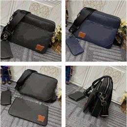 Fashion bags Duo Mens Trio Shoulder Messenger Bag Designer man Genuine Leather letter 3pc handbag Luxury Crossbody tote coin Purse fall in love Wallet dhgate Sacoche