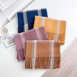 Scarves 180 70cm Women Warm Classic Lattice Scarf Fashion Casual Cashmere Couple Plaid Winter Men Business Unisex Muffler Hijab