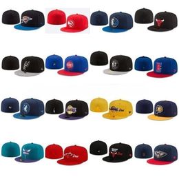 Ball Caps1pcs Fitted Hats Snapbacks Hat Adjustable Football All Team Logo Flat Outdoor Sports Embroidery Cotton Closed Fisherman Beanies