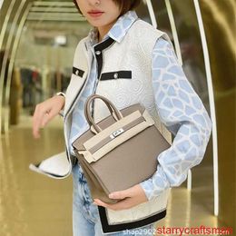 Genuine Leather Bags Trusted Luxury Handbag Raging Wind Same Style Headband Layer Cowhide Litchi Pattern Platinum Bag Genuine Leather Womens Bag Hand with LOGO HBD0