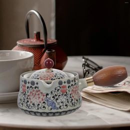 Dinnerware Sets Ceramic Teapot Kettles Rotatory 360 Degree Rotation Household Side Handle Teaware Heating