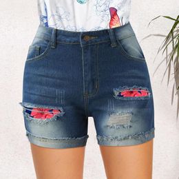 Active Shorts Women Summer Short Pants Sexy Jeans Slim Hole With Pockets High Fashion Jean Dress For Long Stilt