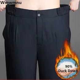 Women's Pants Winter Women Thicken 90% Duck Down Straight Pantalones Snow Wear Warm Fluffy Sweatpants High Waist Big Size 6xl Trousers