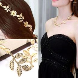 Hair Clips Elegant Hollow Girls Woman Golden Band Headwear Leaf Accessories