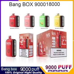 bang box 18000 9000 Puff 18k Disposable Vapes Pen E Cigarette 0% 2% 3% 5% Vaporizer Recharge Mesh Coil Vape Pen 9k puff 18000