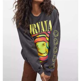 Womens Designer Hoodie Letter Pattern Printed Clothing Personalised Nirvana Hoodies Crew Neck Pullover Sweatshirt For Women Comfortable Loose Top 844 381