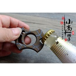 Bottle Titanium Opener Alloy EDC Tool And Self Defense Buckle Finger Ring Car Window Breaker Hand Support 8380