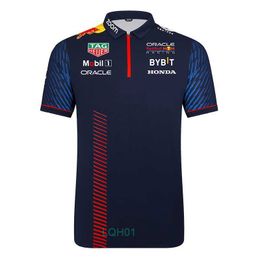 Men's T-Shirts 2024 New Short sleeved POLO Shirt F1 Team Clothing Quick drying Breathable Summer Cycling Shirt Mens Work Car Shirt T-shirt 22H9