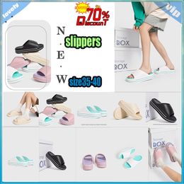 Designer Casual Platform High rise thick soled slippers man Woman Light weight Fashion French style Leather rubber soft soles sandals Flat Summer Beach Slipper