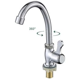 Bathroom Sink Faucets Plastic Steel Kitchen Faucet Water Purifier Single Lever Hole Cold Tap Kitchen Shower Faucet Resistant Discoloration