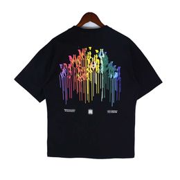 A Miri Designer T-shirt Top Quality Men's T-Shirts Correct Drip Printing Round Neck Short Sleeve Mens And Womens Loose Star T-shirt