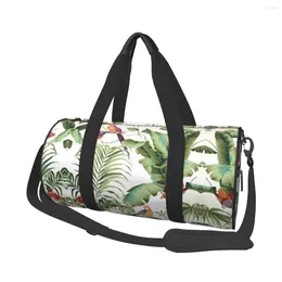 Outdoor Bags Gym Bag Kawaii Rainforest Sports With Shoes Parrot Cool Men Weekend Pattern Handbag Vintage Luggage Fitness