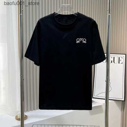 Men's T-Shirts Summer 3D relief T-Shirts Men and Women Cotton Tee Letter Solid Short Sleeve Round Neck Casual T-Shirt Q240220