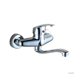 Bathroom Sink Faucets Kitchen Rotatable Spout Single Handle Sink Basin Faucet Adjustable Wall-Mounted Tap Hot Cold Water Faucet Bathroom Accessory