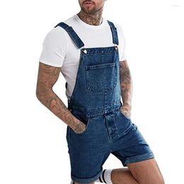 Men's Pants Suspender Overall Pocket Streetwear Jeans Jumpsuit Mens Outdoor Star