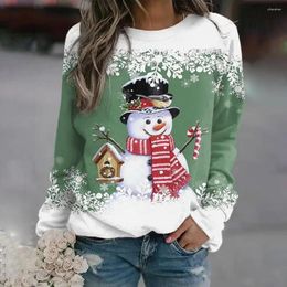 Women's Blouses Tee Shirt Skin-Touch Christmas Top Long Sleeves Autumn Xmas Snowflake Pattern Festive Atmosphere